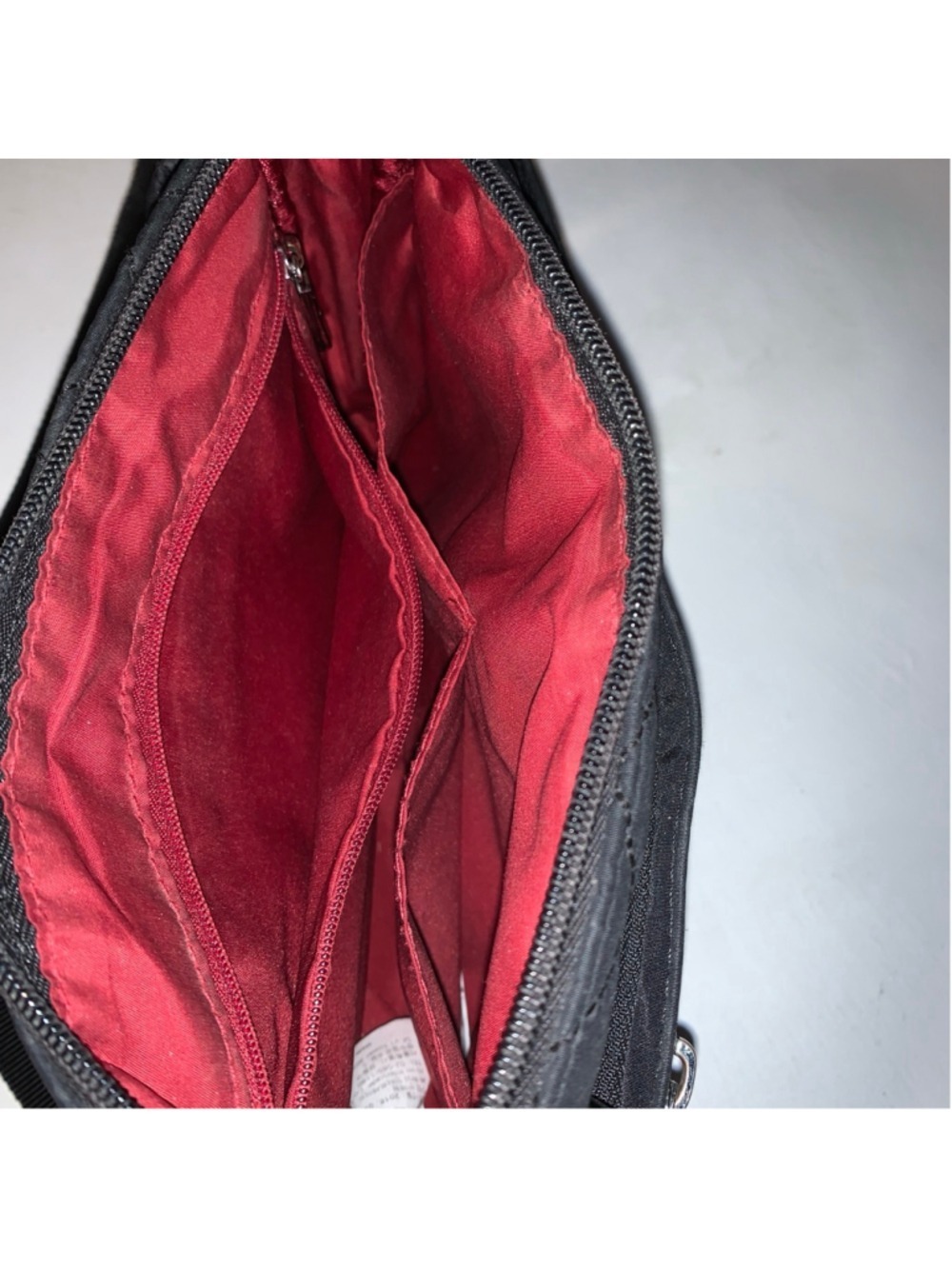 Women's Hedgren Black Quilted Crossbody Bag One Size with red Interior - Picture 7 of 16